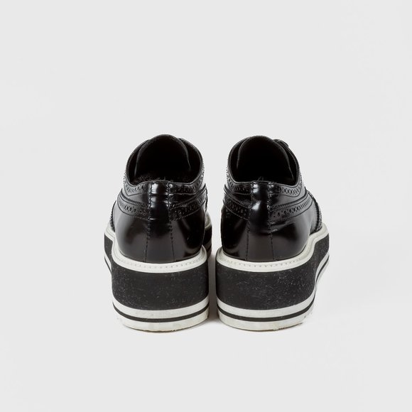 *SOLD* Prada Black Leather Platform Brogues - Picture 3 of 9
